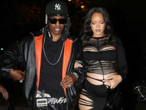 Rihanna Sexy in Rihanna Sexy Seen With A$Ap Rocky Wearing A Sultry Black Dress While Leaving L'Arc Nightclub In Paris