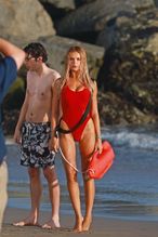  alt="Brooks Nader Sexy in Brooks Nader Sexy Shows Off Her Sizzling Body In A Spicy Red Swimsuit While Filming The Baywatch Reboot In La"