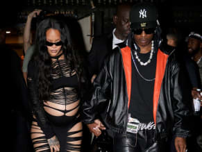 Rihanna Sexy in Rihanna Sexy Seen With A$Ap Rocky Wearing A Sultry Black Dress While Leaving L'Arc Nightclub In Paris