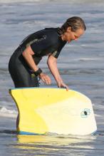 Helen HuntSexy in Helen Hunt enjoyed her Saturday morning with a bodyboarding session in Malibu