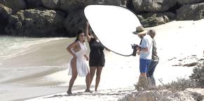 Holly YoungSexy in Holly Young Sexy doing a photo shoot at Burns Beach in Perth, Western Australia