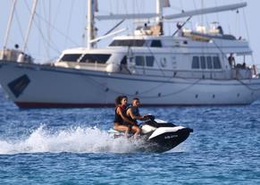 Jessica AidiSexy in Jessica Aidi Sexy Enjoys A Day With Marco Verratti at the Beach While On their Honeymoon in Mykonos