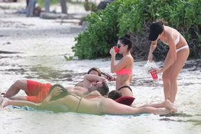 Danielle LombardSexy in Danielle Lombard and Jessica Cribbon take a dip in paradise in Cancun