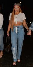 Jesy NelsonSexy in Jesy Nelson shows off her toned abs in a night out at Bunga Bunga in Covent Garden, London