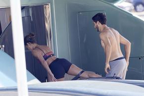 Joan SmallsSexy in Joan Smalls Sexy Works Out With Henry Junior On Their Boat in the Port of Saint-Tropez