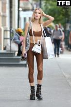 Joy CorriganSexy in Joy Corrigan Sexy Seen Flaunting Her Slender Figure Wearing A Tight Brown Outfit In NYC 
