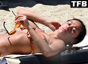 Katya Jones Sexy in Katya Jones Sexy Seen Flaunting Her Hot Bikini Body At The Beach in Mykonos