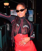 Keke Palmer Braless  Leaving Her Concert at SOB's in NYC 