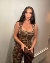Kim Kardashian Sexy Poses In New Cosmetics Photoshoot Showing Nice Cleavage