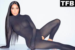 Kim Kardashian WestSexy in Kim Kardashian Sexy Poses Showing Off Her Boobs in A Tight Bodysuit In A Social Media Photoshoot 