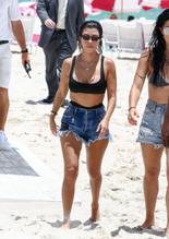 Kourtney KardashianSexy in Kourtney Kardashian Sexy Sunny Day With Family On the Beach in Miami 