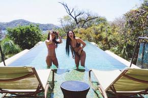 Kourtney KardashianSexy in Kourtney Kardashian Sexy Relaxes in the Pool With Her Friend in Costa Rica 