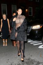 Kylie JennerSexy in Kylie Jenner Sexy Seen Showing Off Her Baby Bump in A Sheer Bodysuit During NYFW In NYC