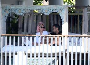 Lady GagaSexy in Lady Gaga kissing a mystery man as she relaxes in Miami ahead of her pre Super Bowl concert on Saturday