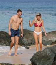 Laura AndersonSexy in Laura Anderson and Max Morley enjoy a beach day in Barbados