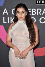 Lauren Jauregui Sexy Seen Flashing Her Nude Tits At The Bloomingdale X BAZAAR ICONS Party In New York City 