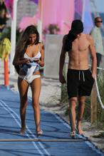 Lily MoultonSexy in Lily Moulton Sexy  with boyfriend Presley Gerbe On the Beach in in Miami 