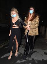 Lottie MossSexy in Lottie Moss and Sian Welby are seen at the Treehouse Hotel in London