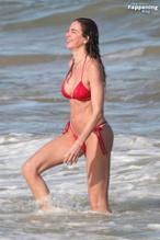 Luciana GimenezSexy in Luciana Gimenez Sexy Shows Off Her Amazing Body in a Hot Red Bikini at the Beach in Trancoso 