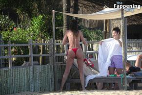 Luciana GimenezSexy in Luciana Gimenez Sexy Shows Off Her Amazing Body in a Hot Red Bikini at the Beach in Trancoso 