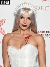 Madison Grace Sexy Poses Showing Off Her Hot Cleavage On The Red Carpet At The CARNEVIL Halloween Party in Bel Air