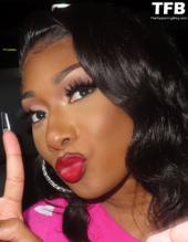 Megan Thee StallionSexy in Megan Thee Stallion Sexy Seen Flaunting Her Hot Legs Wearing A Pink-White Dress In New York 