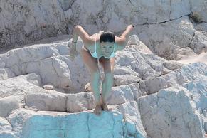 Michelle RodriguezSexy in Michelle Rodriguez showing off her toned bikini body as she enjoys a swim with Australian fashion model Jordan Barrett