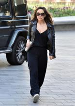 Myleene KlassSexy in Myleene Klass  arrives at Global Radio kissing boyfriend Simon Motson goodbye after being dropped off at the Radio station