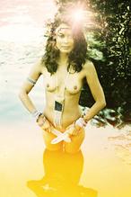 Nathalie Kelley Topless  near a lake