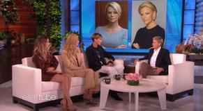 Charlize Theron appears on The Ellen Show with co-stars Nicole Kidman and Margot Robbie