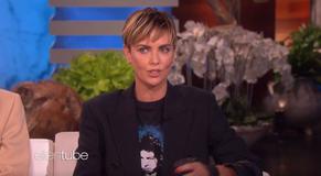 Charlize TheronSexy in Charlize Theron appears on The Ellen Show with co-stars Nicole Kidman and Margot Robbie