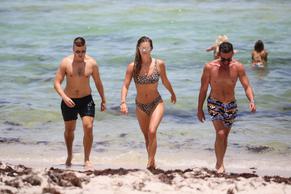 Nina AgdalSexy in Nina Agdal Sexy  With Boyfriend Jack Brinkley-Cook  On The  Beach in Miami