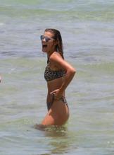 Nina Agdal Sexy in Nina Agdal Sexy  With Boyfriend Jack Brinkley-Cook  On The  Beach in Miami