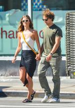 Nina AgdalSexy in Nina Agdal and Jack Brinkley enjoy a kiss over lunch in New York City