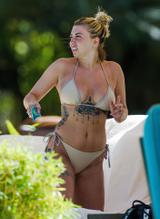 Olivia BucklandSexy in Olivia Buckland Sexy in a two-piece bikini as she soaks up the sun with husband Alex Bowen in Barbados