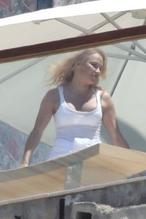 Pamela AndersonSexy in Pamela Anderson and Adil Rami enjoy a sunny day at their Malibu mansion