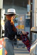 Phoebe PriceSexy in Phoebe Price Ass at the Gas Station in A Pair of Backless Xpoz Jeans in Studio City 