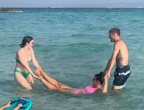 Rebekah VardySexy in Rebekah Vardy relaxing day at the beach with Jamie Vardy