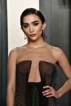 Rowan Blanchard on the red carpet in a see-through dress at the Vanity Fair Oscar Party in Los Angeles