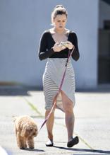 Roxy KennySexy in Roxy Kenny walks her dog in Brisbane today (August 2020)