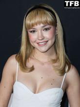 Sadie Stanley Looks Cute in A White Dress at the LA Premiere of the Unforgivable