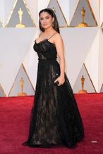 Salma Hayek Sexy Black Sexy at the 89th Annual Academy Awards in Hollywood 