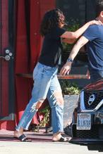 Selena GomezSexy in Selena Gomez is out with a group of friends for lunch at Osteria Mamma in Los Angeles