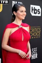 Selena GomezSexy in Selena Gomez Sexy Seen Flaunting Her Hot Figure In A Red Gown At The Critics Choice Awards in Los Angeles 