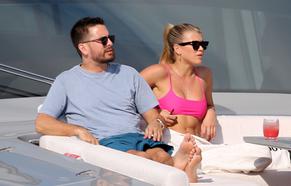 Sofia RichieSexy in Sofia Richie Sexy relaxes on a yacht with boyfriend Scott Disick in Miami