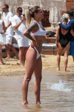 Sophia ThomallaSexy in Sophia Thomalla and Loris Karius Sexy at the beach on Mykonos Island (01.06.2019)