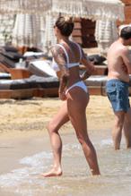 Sophia ThomallaSexy in Sophia Thomalla and Loris Karius Sexy at the beach on Mykonos Island (01.06.2019)