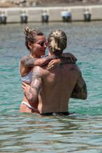 Sophia ThomallaSexy in Sophia Thomalla and Loris Karius Sexy at the beach on Mykonos Island (01.06.2019)