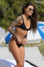 Sophia ThomallaSexy in Sophia Thomalla Sexy Spotted Showing Off Her Amazing Body Wearing a Hot Black Bikini at the Beach in Miami 