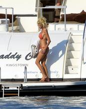 Victoria SilvstedtSexy in Victoria Silvstedt Sexy in Tiny Red Bikini On a Yacht in St Tropez